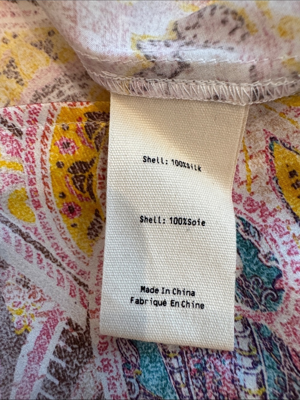 NWT, L'AGENCE Dani size S, Pastel Paisley Silk Button-Down Blouse, MSRP $345.00 - Picture 10 of 13